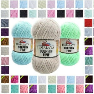 Fil à tricoter en laine chenille super volumineuse Himalaya Dolphin Baby 100 g Handler d&#39;Allemagne