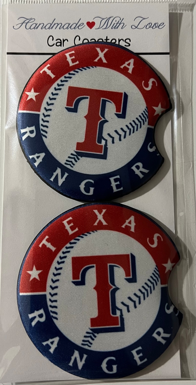 Texas Rangers Neoprene Car Coaster With Sublimation Design, Set of 2 - Etsy