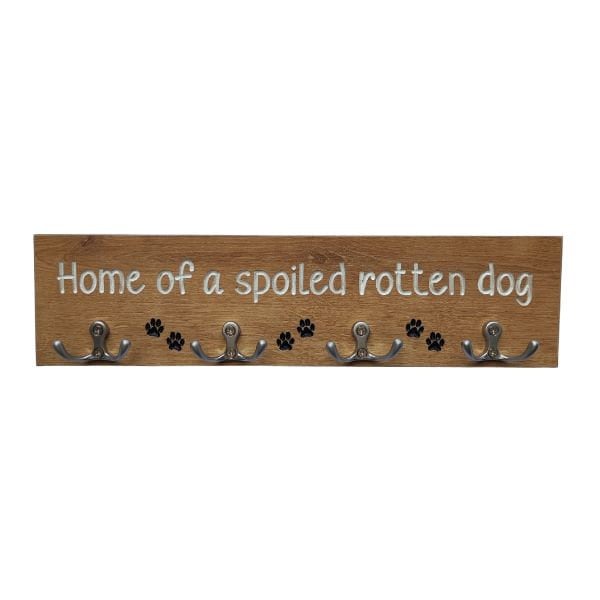 "A Spoiled Dog Lives Here" Wood Sign - 10x4 Inch Decorative Plaque For Dog Lovers, Perfect For Front Door Or Gift - View #8