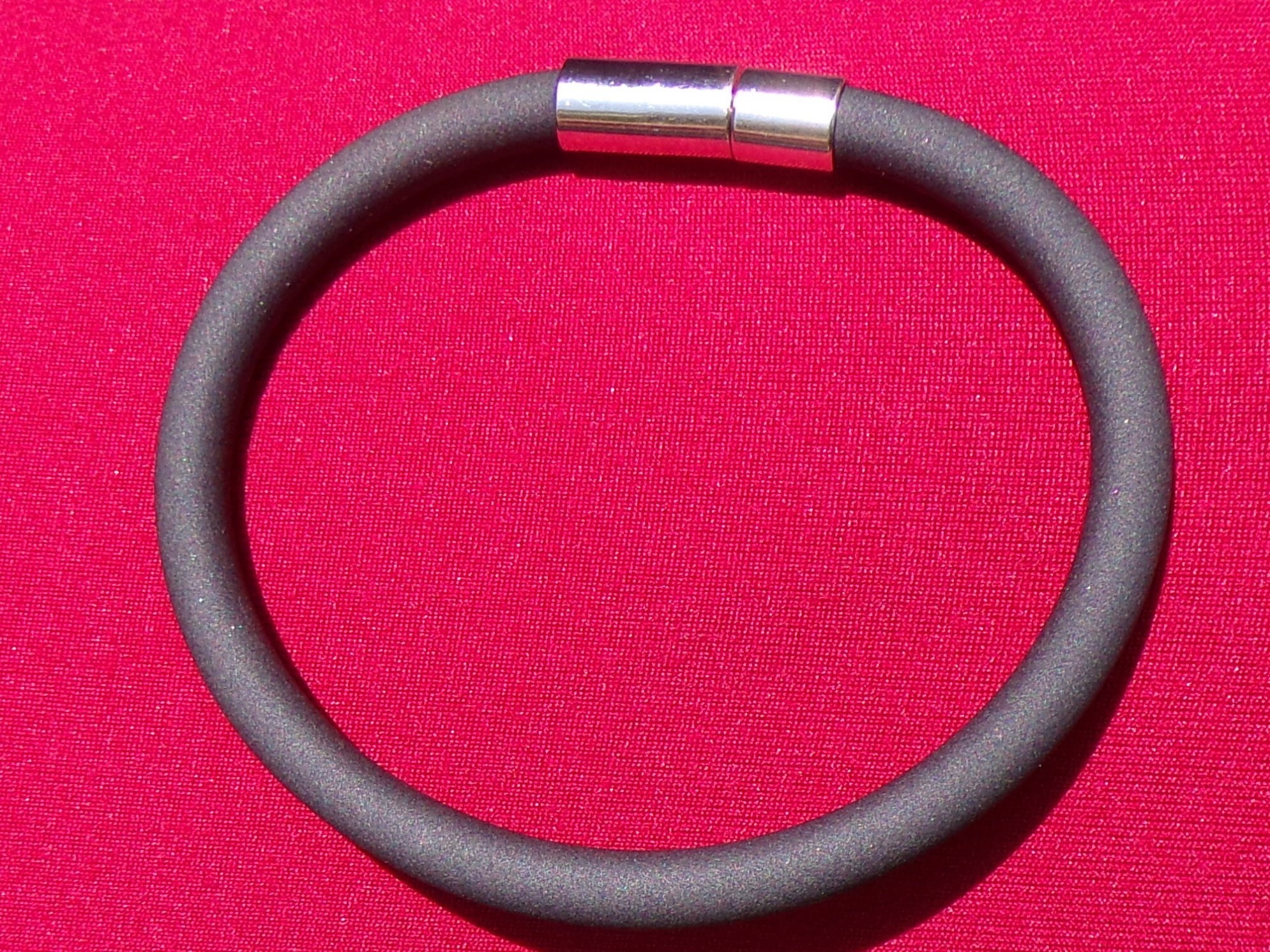 Black Rubber Bracelet for Men and Women 5mm Rubber 5mm Clasp Etsy