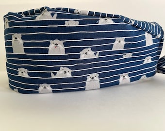 Scrub Cap - Peek-A-Boo Otters