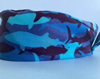 Scrub Cap - Shark Camo