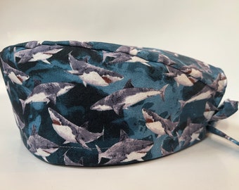 Scrub Cap - Sharks