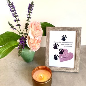 Pet Sympathy Gift, Framed Print, Loss of a dog, 5&quot;X7&quot; Framed Print
