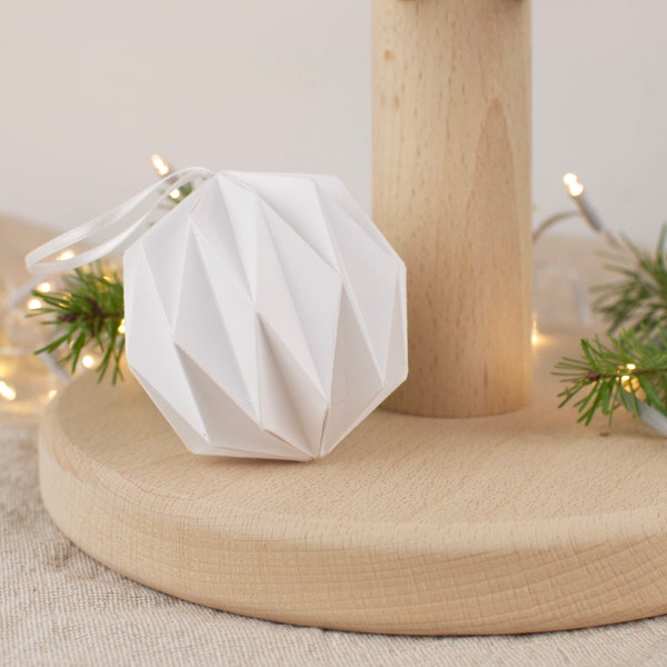 Boule de Noël Papier - Blanc (Pack x6) - Origami