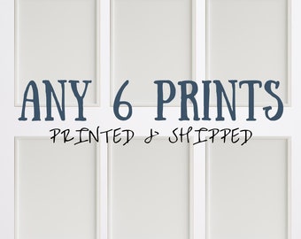Physical Prints | Wall Art Prints | Wall Art Decor | Set of 6 Physical Wall Art Prints | Print and Ship Art