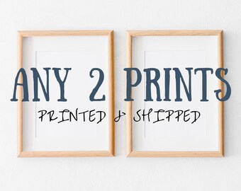 Physical Wall Art | Art Prints | Wall Decor | Print and Ship Wall Art | Set of 2 Printed Wall Art Prints