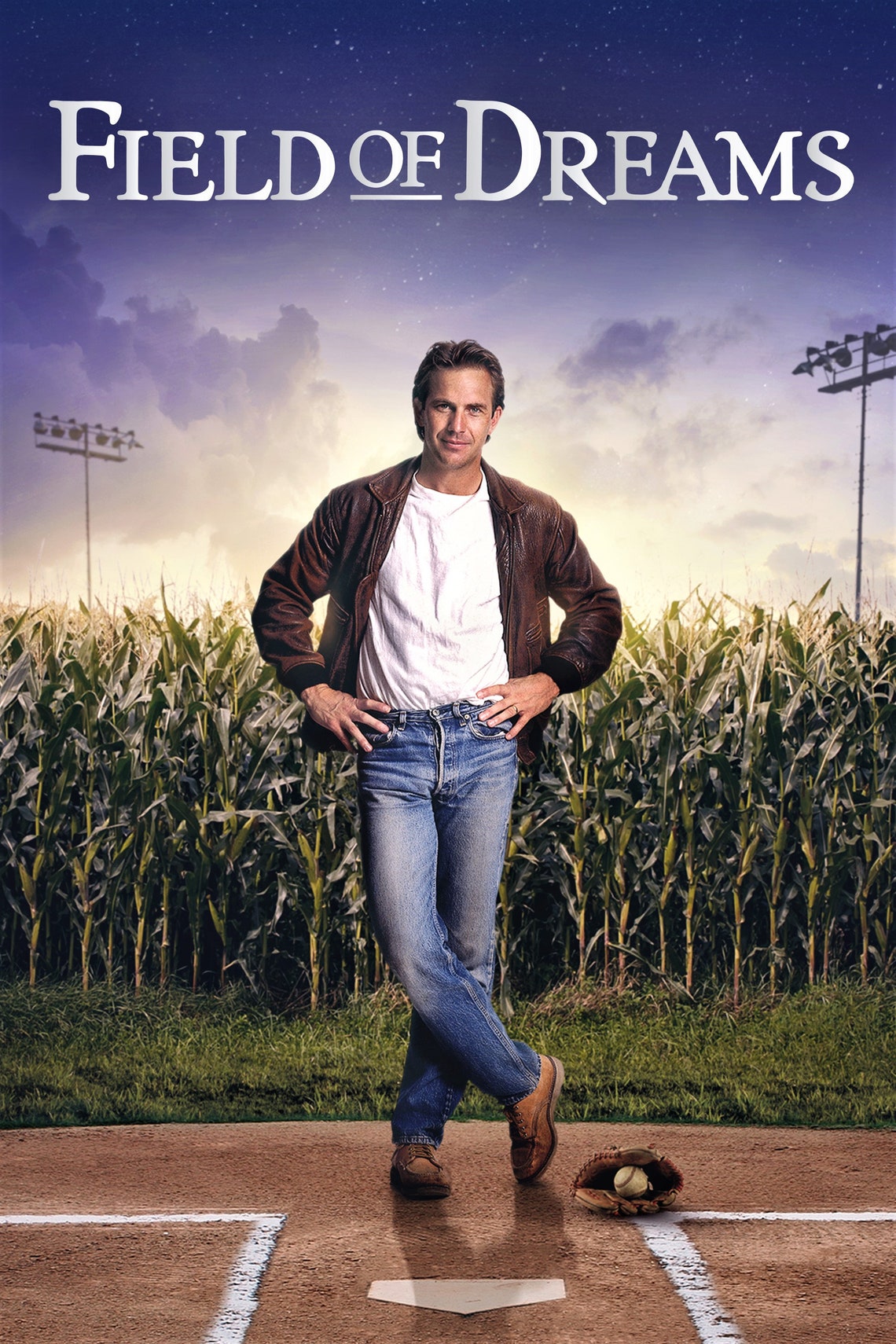 Dramatic Movie Poster Kevin Costner Field Of Dreams Classic Etsy