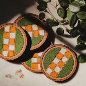 University of Tennessee Checkerboard Coasters, Set of Four