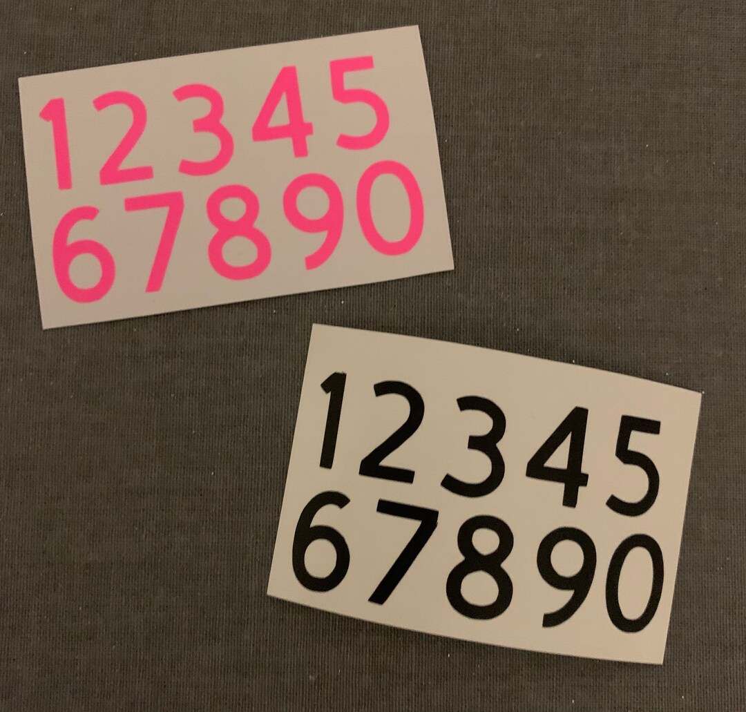 Self Adhesive Vinyl Numbers Decal Stickers Etsy
