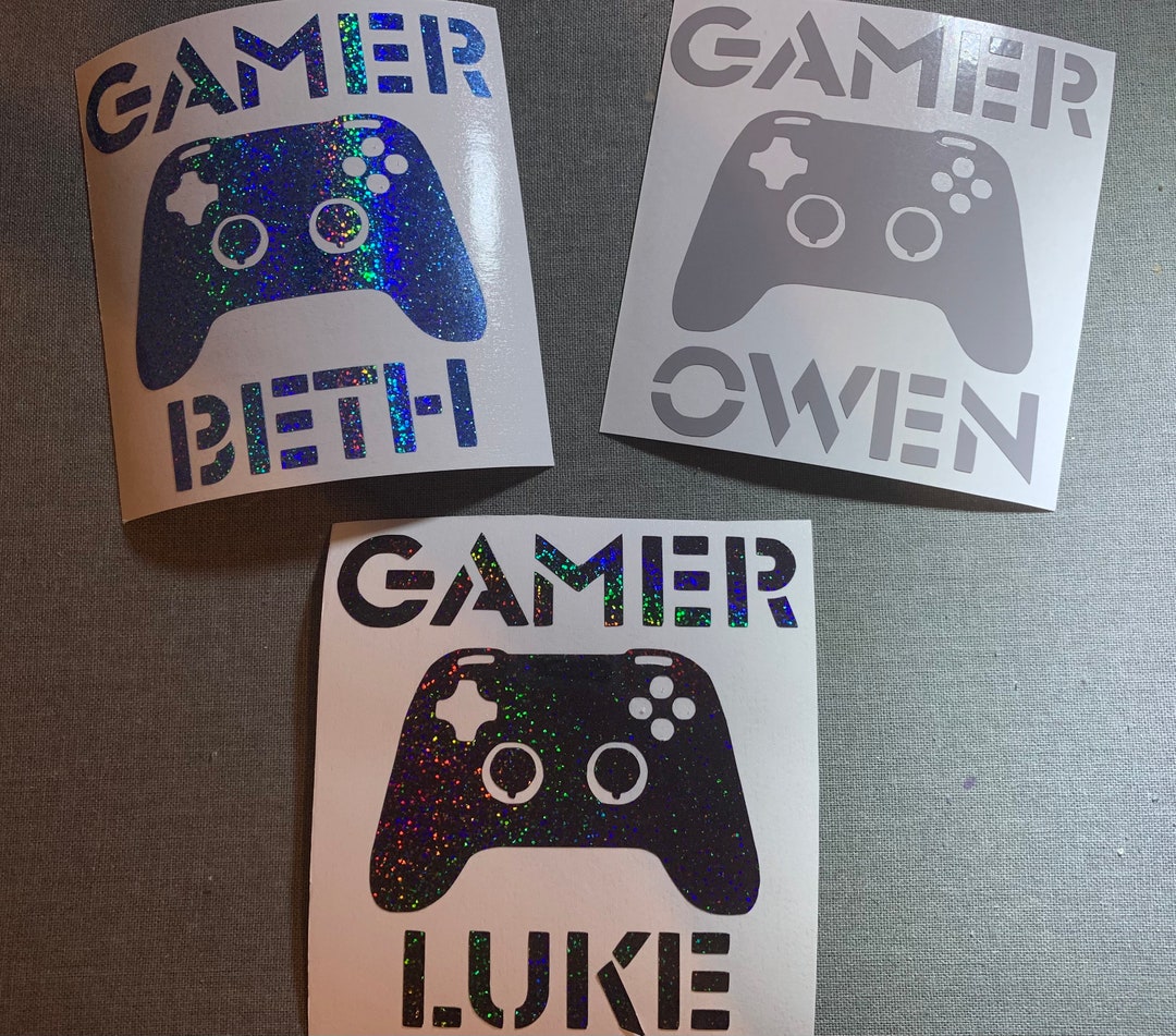 Personalised Gamer Vinyl Decal Sticker Gamer Wall Sticker Etsy