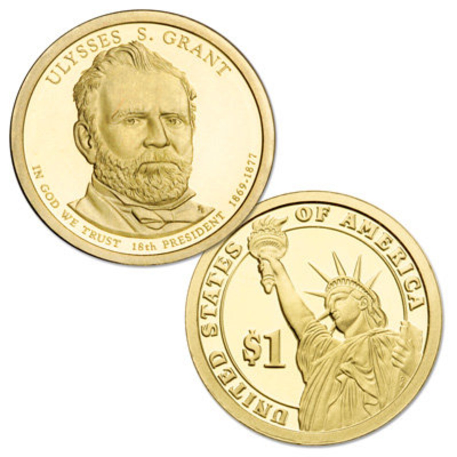 Ulysses S. Grant Gold Dollar Coin Etsy