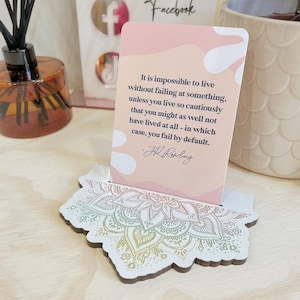 Affirmation Card Stand, Mantra Card stand, Affirmation cards, Wooden Affirmation card stand, Inspirational quote stand