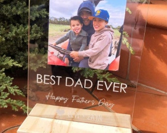 Acrylic Fathers Day Frame, Fathers Day Gift, Gifts for Dad, Fathers Day Photo Frame, First Fathers Day Gift 2022, Gifts for Dad