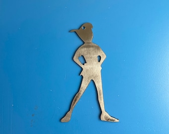 Rustic Metal Peter Pan Silhouettes - 5&quot; Garden and Barn Decor - Vintage Charm