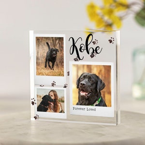 Dog Memorial Gift, Photo Keepsake, Pet Memorial, Personalised Pet Loss Gifts, Dog Loss Gift, Pet Bereavement Gift, Sympathy Acrylic Block