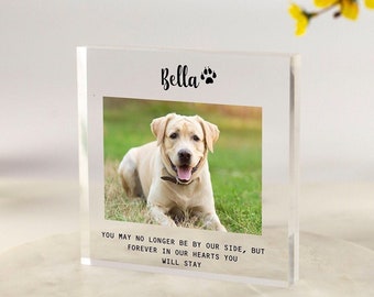 Dog Memorial Photo Keepsake, Pet Loss, Pet Memorial, Personalized Pet Loss Gift , Dog Loss Gift, Pet Bereavement Gift, Pet Sympathy V2