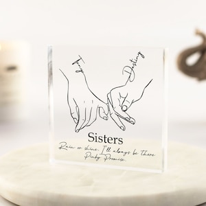 Sister Gift, Personalised gift for Sister, Sister Birthday Gift, Christmas Gift for Sister, Personalised Sisters Gift, Acrylic Block 10x10cm