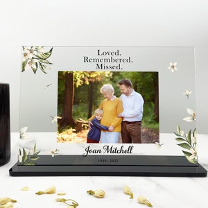 Personalised Memorial Photo Plaque, In Loving Memory, Family Memorial Gift, Nan, Mum, Sister Photo Keepsake Gift, Photo Frame Acrylic Plaque