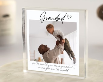 Grandad Gifts, Photo Gift For Grandad, Gift from Grandkids, Birthday Present, Grandpa Custom Photo Print, Fathers day Gifts Keepsakes
