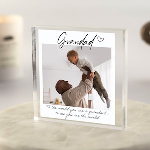 Grandad Gifts, Photo Gift For Grandad, Gift from Grandkids, Birthday Present, Grandpa Custom Photo Print, Fathers day Gifts Keepsakes