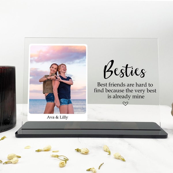 Photo Gift for Friend, Birthday Best friend Gift, Christmas Gift for Bestie, Xmas Gift, Photo Keepsake Gift,Photo Frame Acrylic Photo Plaque