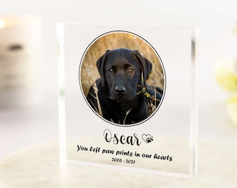 Dog Memorial Photo Keepsake, Pet Loss, Pet Memorial, Personalized Pet Loss Gift , Dog Loss Gift, Pet Bereavement Gift, Pet Sympathy