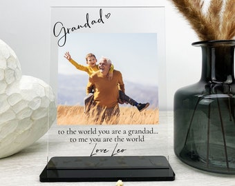 Personalised Photo Gift for Grandad, Birthday Gift For Grandad, Christmas Gift for Grandad, Photo Keepsake Gift, Acrylic Photo Plaque
