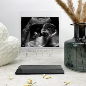 Baby Scan Photo, Parents to Be, Baby Scan Frame, Baby Scan Gift for Grandparents, Baby Scan Gift, Pregnancy announcement, Acrylic Plaque