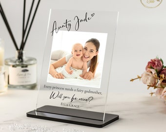 Godmother proposal, Godparent proposal, Will you be my Godmother Gift, Godmother frame, Christening gifts, Photo Christening, Photo Acrylic