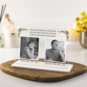 Personalised Memorial Photo Plaque, Memorial Gift, In Loving Memory, In Heaven Dad, Mum, Nan, Grandad Wedding Acrylic Plaque