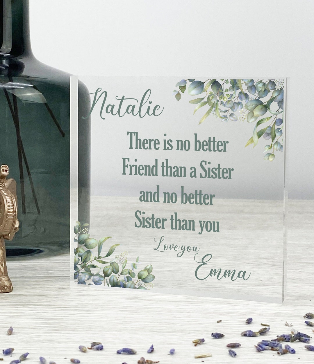 Sister Gifts, Personalised Sister Quote Gift, Sister Gifts for Birthday ...