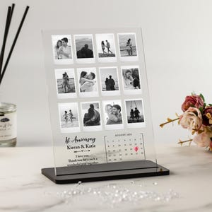 Personalised Photo Collage Anniversary Acrylic Plaque, Boyfriend Gift, 1st Anniversary, 5th Anniversary, Special Date, Couple Wedding Gift