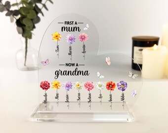 Nan Birthday Gift – Acrylic Plaque With Puzzle Design, Personalized Keepsake From Grandchildren