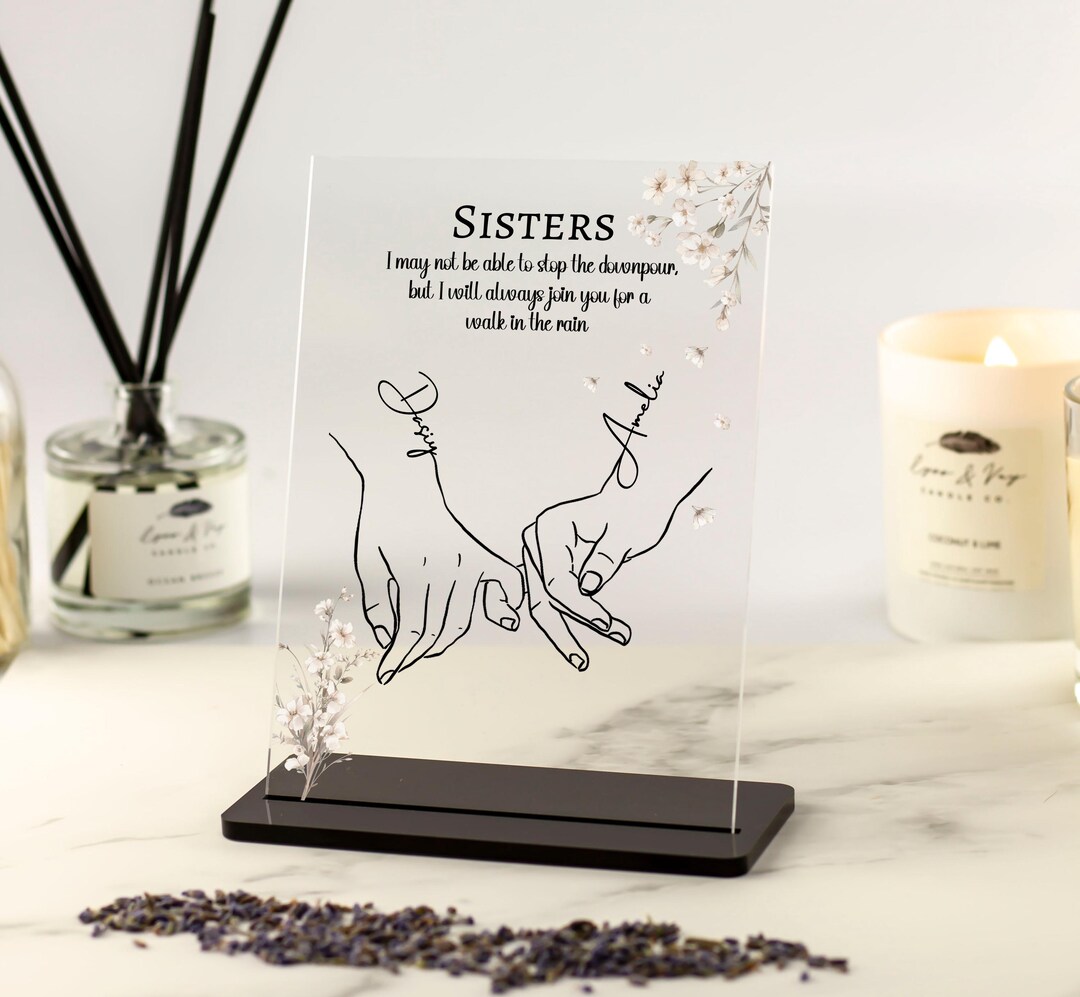 Personalised Sister Gift, Pinky Promise Print, Christmas Present