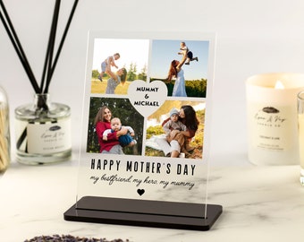 Mothers Day Gifts, Best Gifts for Mum, Personalised Photo Acrylic Plaque Frame, New Mummy Gift, Gift from Kids, 1st Mothers Day, For Wife