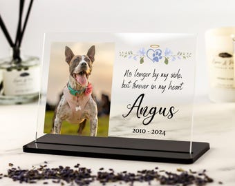 Hundegedenkmal, Haustierfotorahmen Acrylplakette, personalisierter Hundeverlustandenken, Katzengedenkmal, Haustierverlustgeschenk