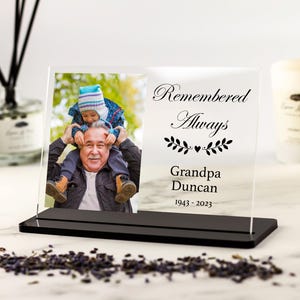 Personalised Memorial Photo Plaque, Memorial Gift, In Loving Memory, In Heaven, Christmas Memorial, Sympathy Gift, Photo Keepsake Present