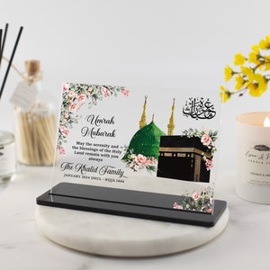 Umrah Mubarak gift, Hajj Mubarak, Islamic Gifts, Kaaba Eid Gift, Ramadan, Gifts for Couple, Personalised Family Home Presents Acrylic Plaque