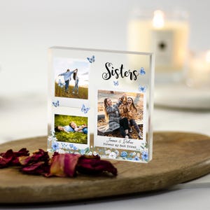Personalised Photo Acrylic Block - Christmas Gift for Soul Sister, Friend, Sister Gifts, Siblings, Friendship, Sisters, Best Friends