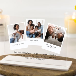 Familienfotogeschenk, benutzerdefiniertes Fotogeschenk, personalisiertes Fotogeschenk für Mama, Fotodruck, Fotoplakette, Sofortbildstil, Wohnkultur