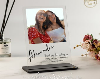 Photo Gift for Friend, Best friend Gift, Birthday Gift For Best Friend, Christmas Gift for BFF, Photo Keepsake Gift, Acrylic Photo Plaque