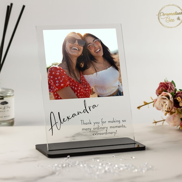 Photo Gift for Friend, Best friend Gift, Birthday Gift For Best Friend, Christmas Gift for BFF, Photo Keepsake Gift, Acrylic Photo Plaque