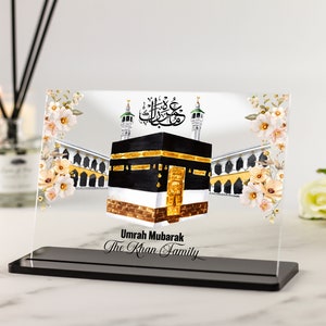Islamic Gifts, Umrah Mubarak gift, Eid Gift, Ramadan, Wedding Gifts, Gifts for Couple, Hajj Personalised Family Home Presents Acrylic Plaque