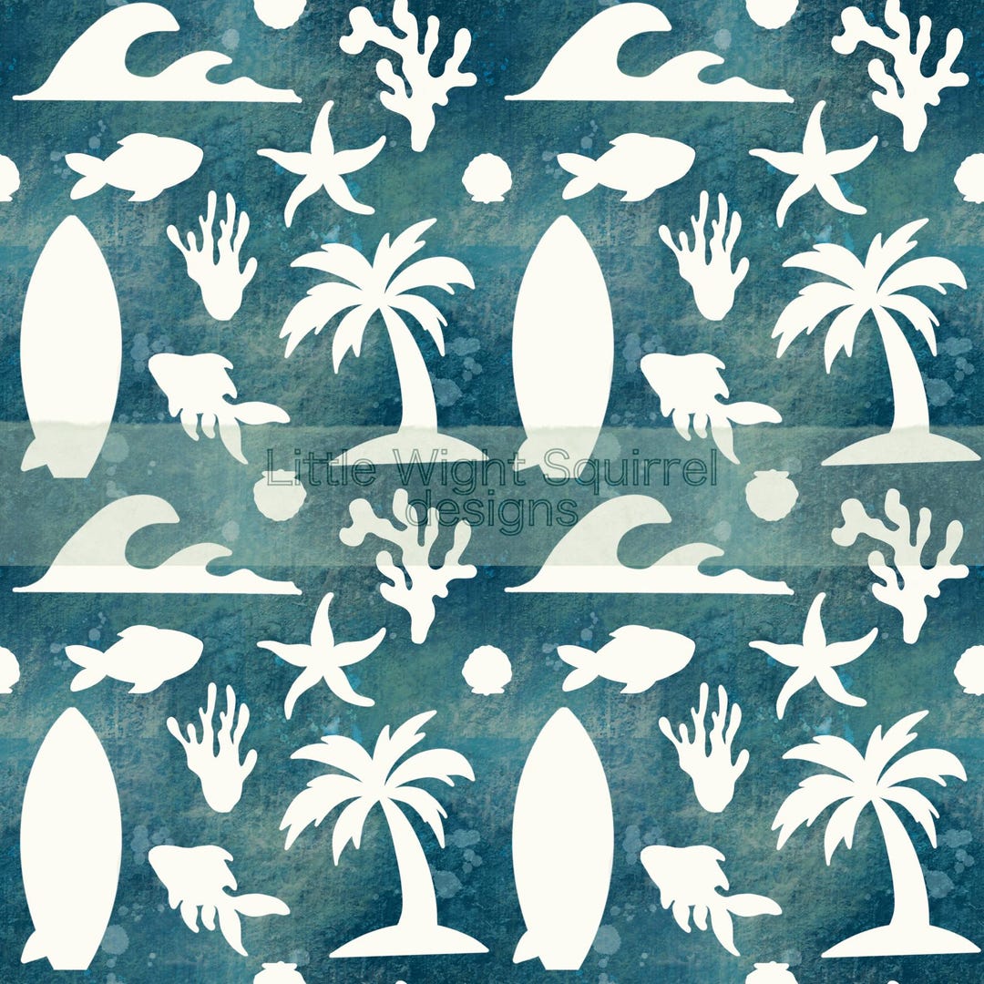 Beach Shapes Seamless File, Beach Theme Seamless Design, Surf Surface ...