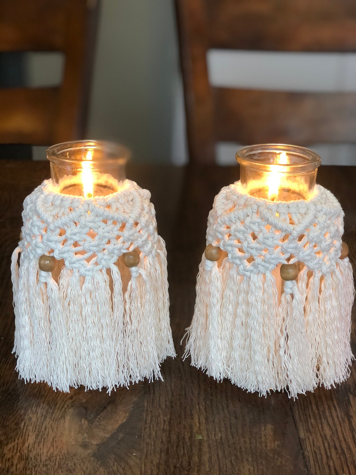 Macrame Candle Holders Etsy