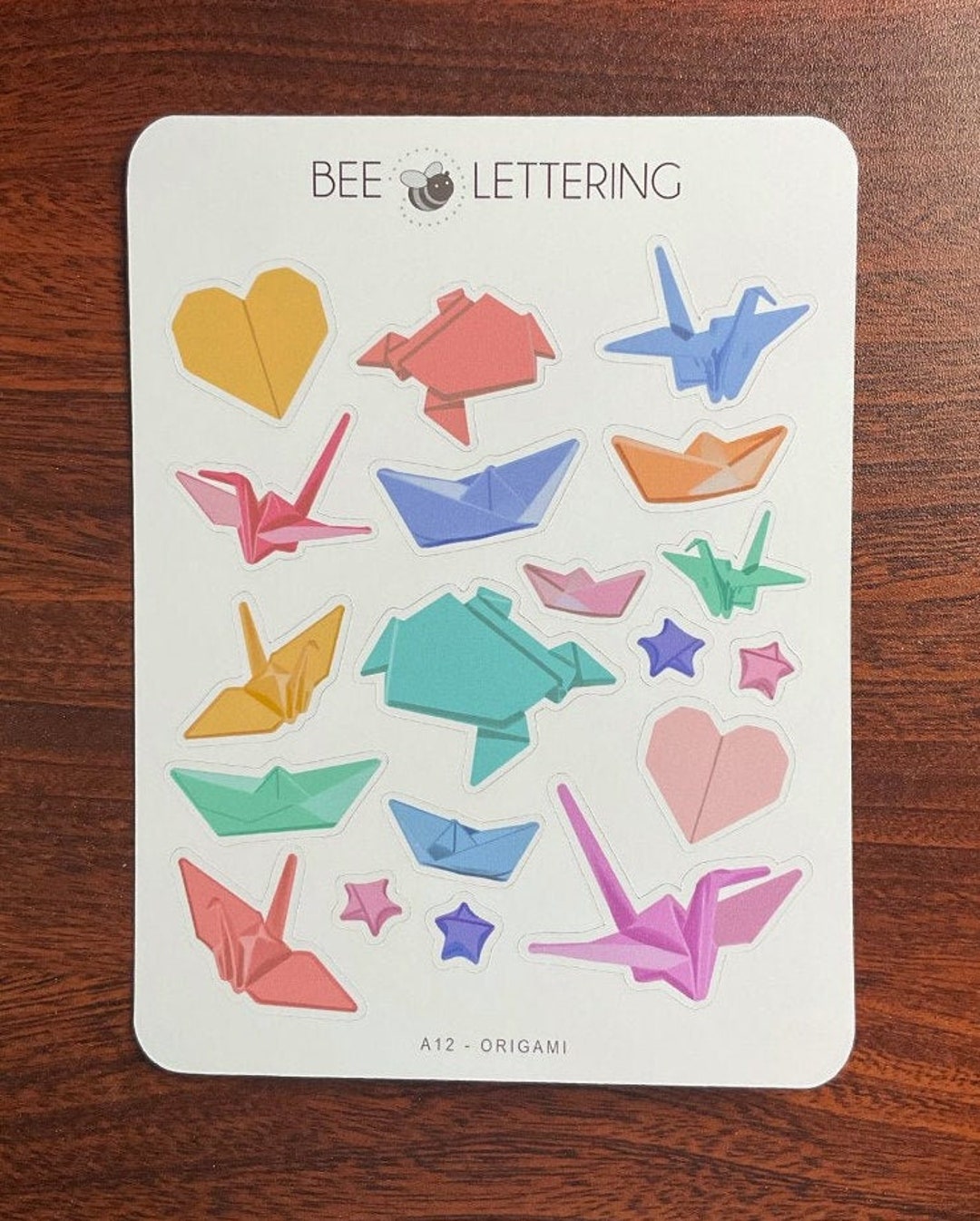 Origami - Various Origami Sticker Sheet | Deco Stickers | Bujo Stickers ...