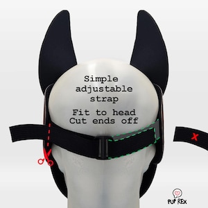Baby Pink "Rex Two" Neoprene Pup Hood image 2