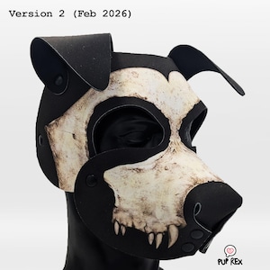 Pup Rex Dog Skull V2 Neoprene Pup Hood