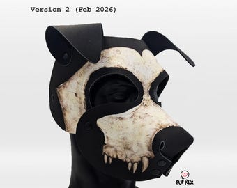 Pup Rex Dog Skull V2 Neoprene Pup Hood
